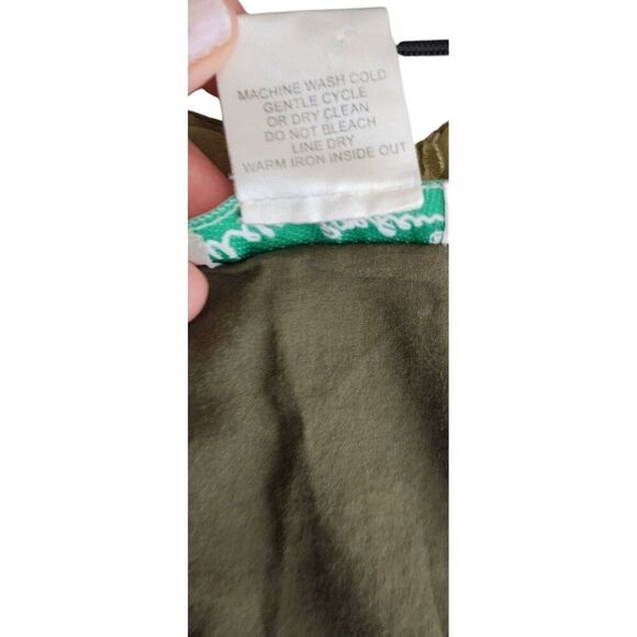 Ulla Popken Tunic Top Women Size 12 Green Long Sleeve VNeck Boho Sequin - Picture 7 of 7